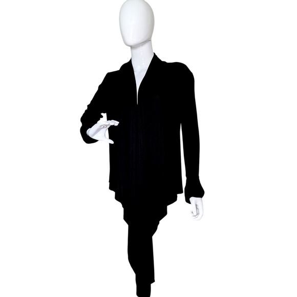 S Twelve Open Cardigan Black with Tie Dye Design Size L - Picture 1 of 9
